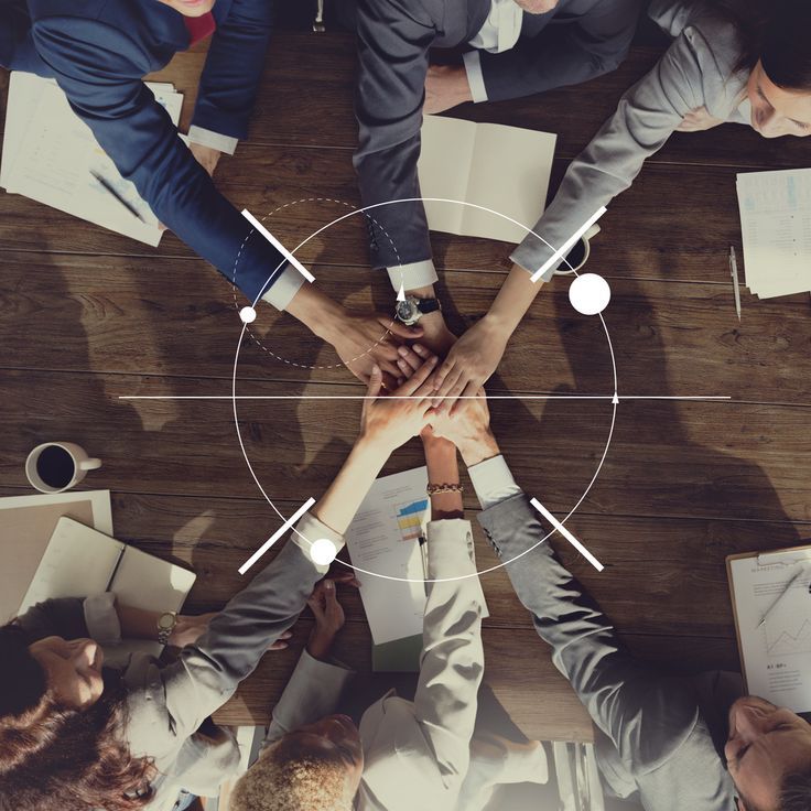 Professional business team collaboration and teamwork strategy meeting for digital marketing success
