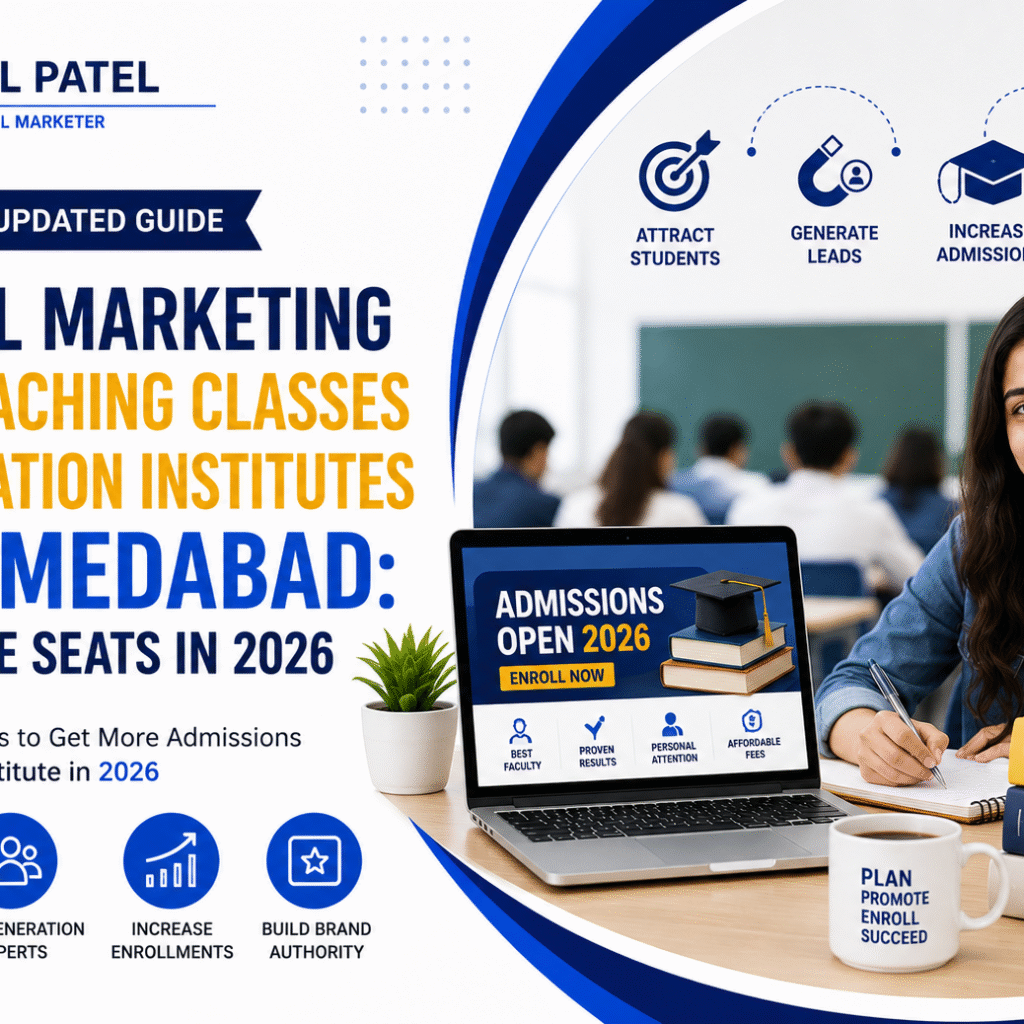 Digital Marketing for Coaching Classes and Education Institutes in Ahmedabad 2026 - Fill More Seats & Increase Admissions Guide by Jal Patel Digital Marketer